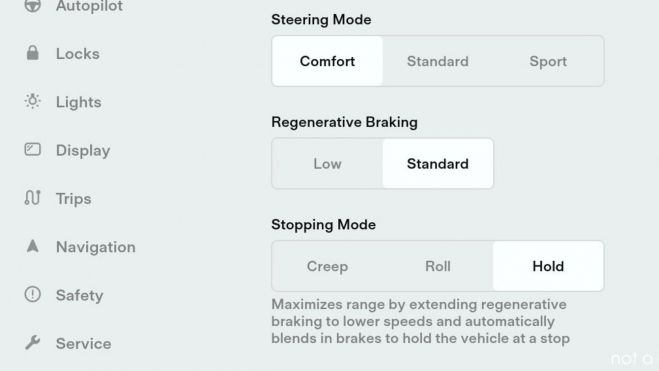 Modos Regeneración Tesla