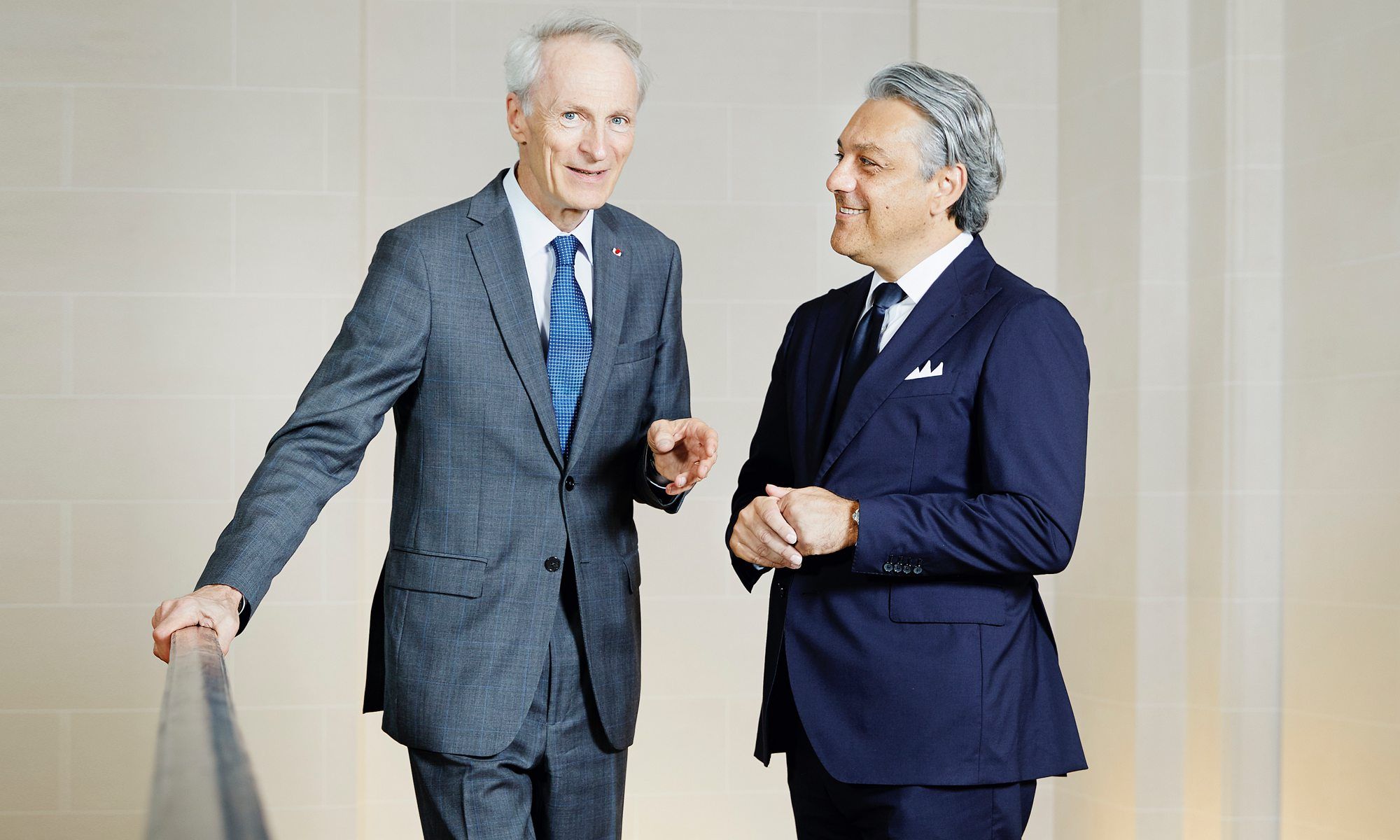  Jean-Dominique Senard, presidente de Renault (izquierda), junto a su CEO, Luca de Meo.