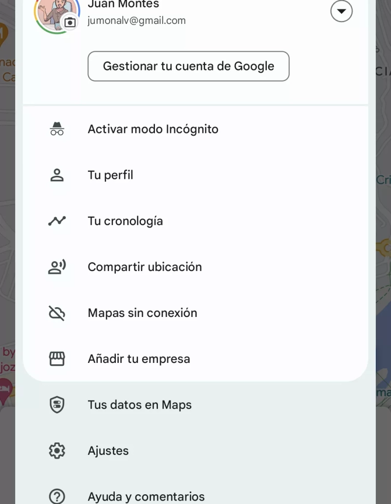 Los ajustes de Google Maps te permitirán seleccionar la voz que desees para el asistente.