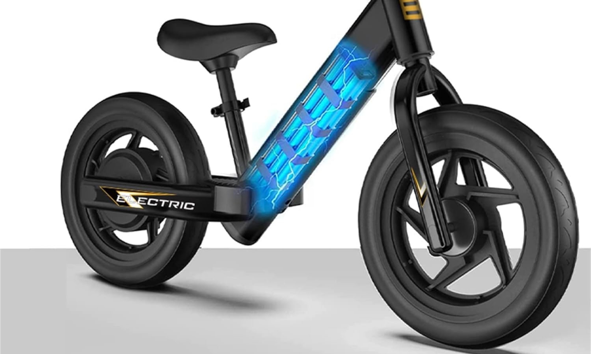 Esta bicicleta eléctrica de equilibrio, para niños, puede aguantar