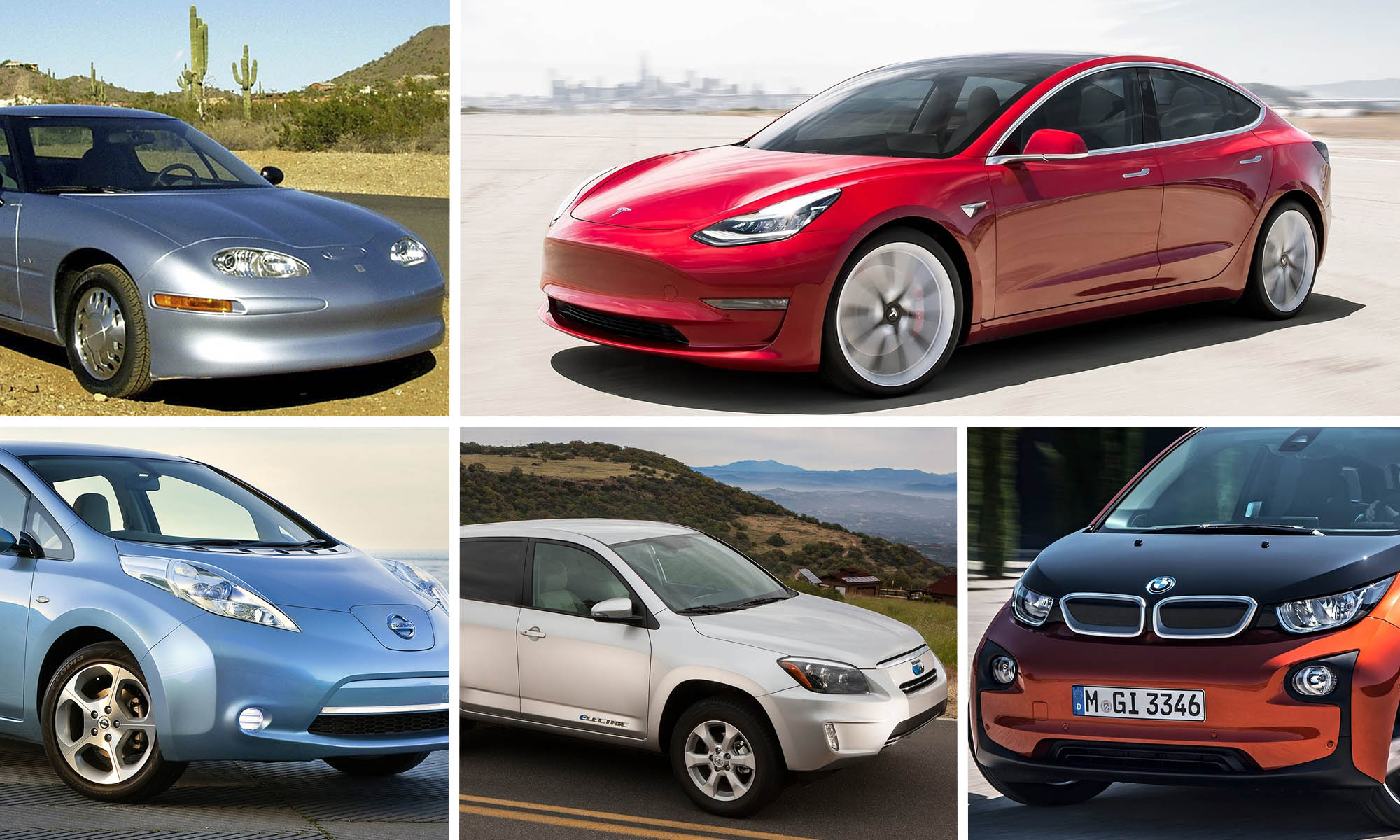 La historia del coche eléctrico moderno puede ‘leerse’ en estos 5 coches que ya son historia.