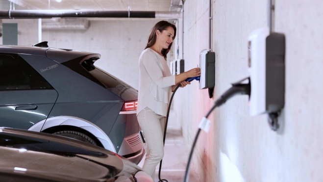 Es la solución más cómoda para cargar un vehículo eléctrico en un garaje colectivo.