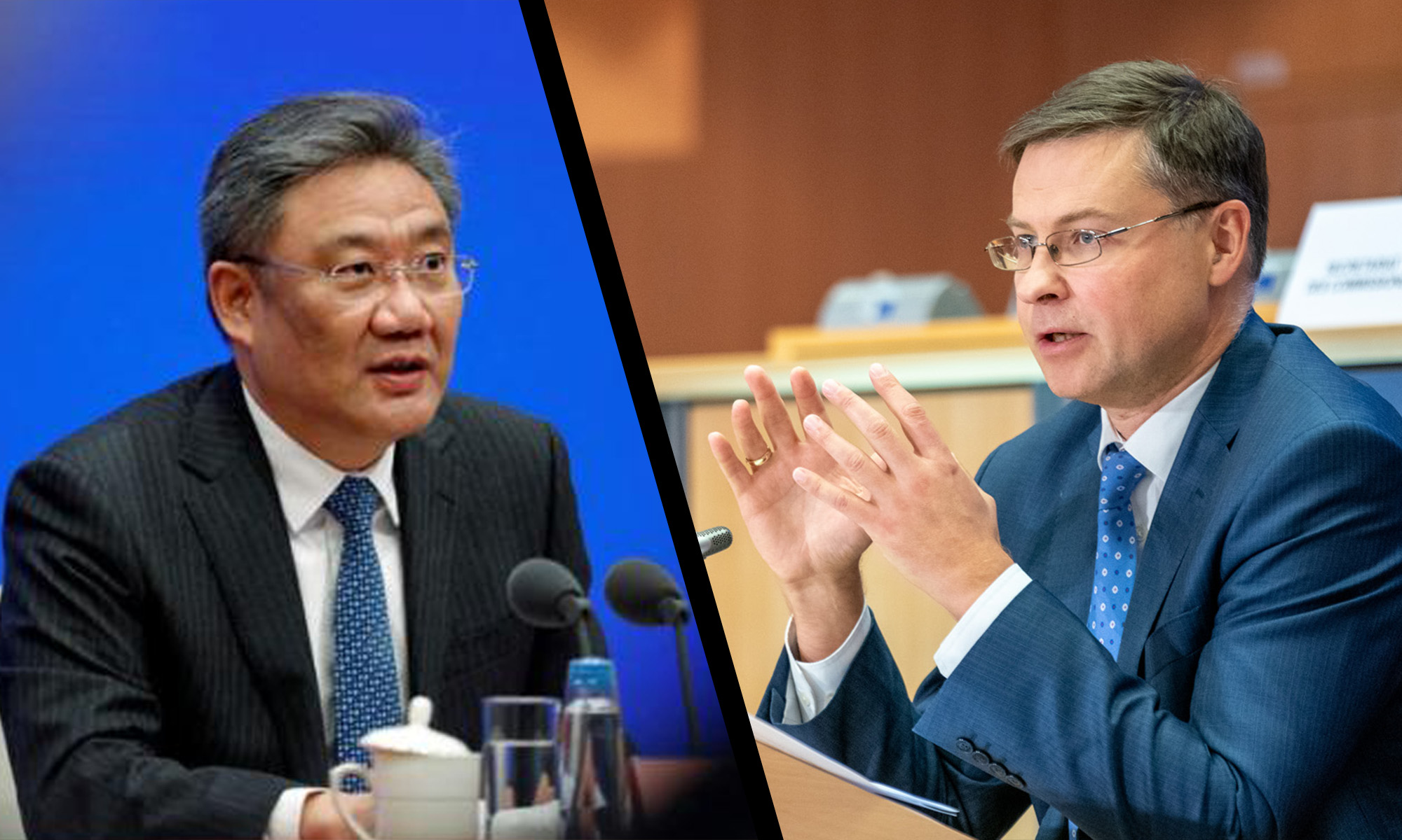 Wang Wentao, y Valdis Dombrovskis han mantenido una reunión para solucionar las discrepancias entre Europa y China.