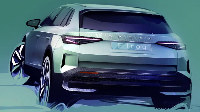 Skoda Elroq Boceto Trasera