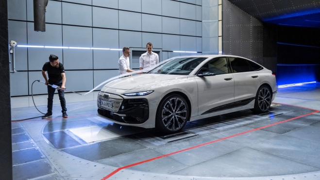 audi a6 e tron tunel viento