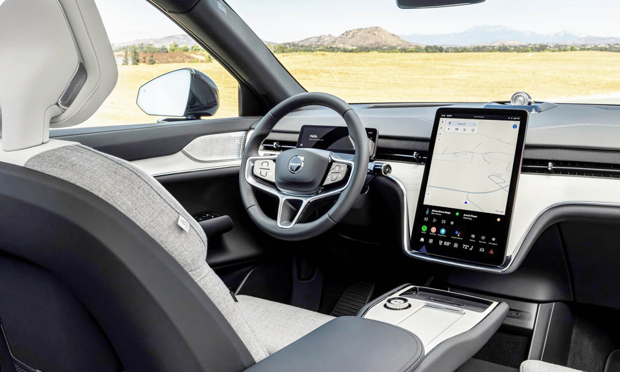 Interior del Volvo EX90 eléctrico.