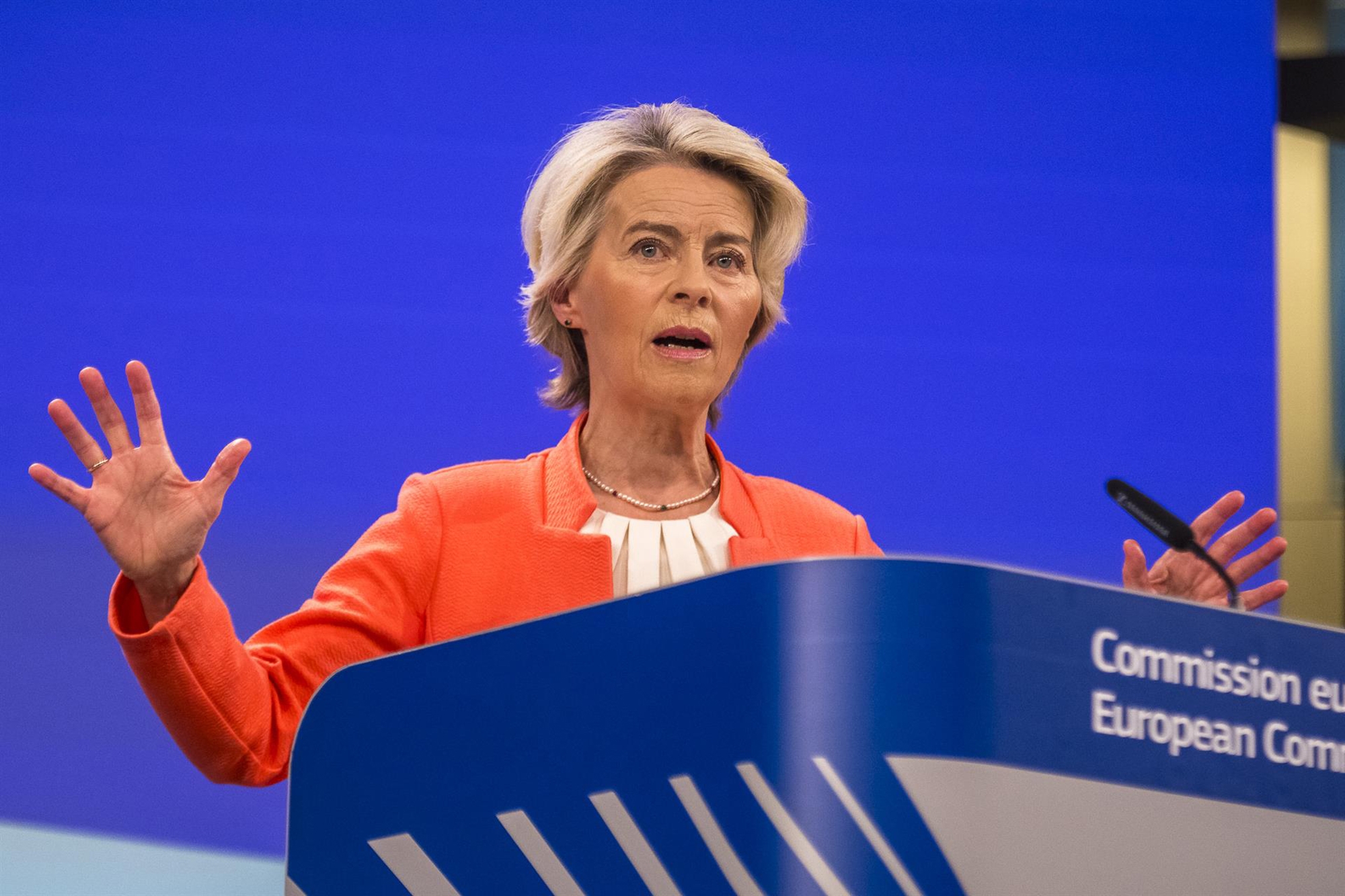 La presidenta de la Comisión Europea, Ursula von der Leyen.