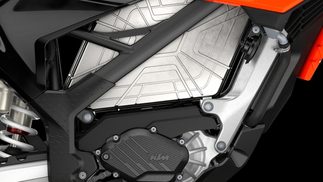 Motor y batería de nueva concepción en la KTM Freeride E 2025.