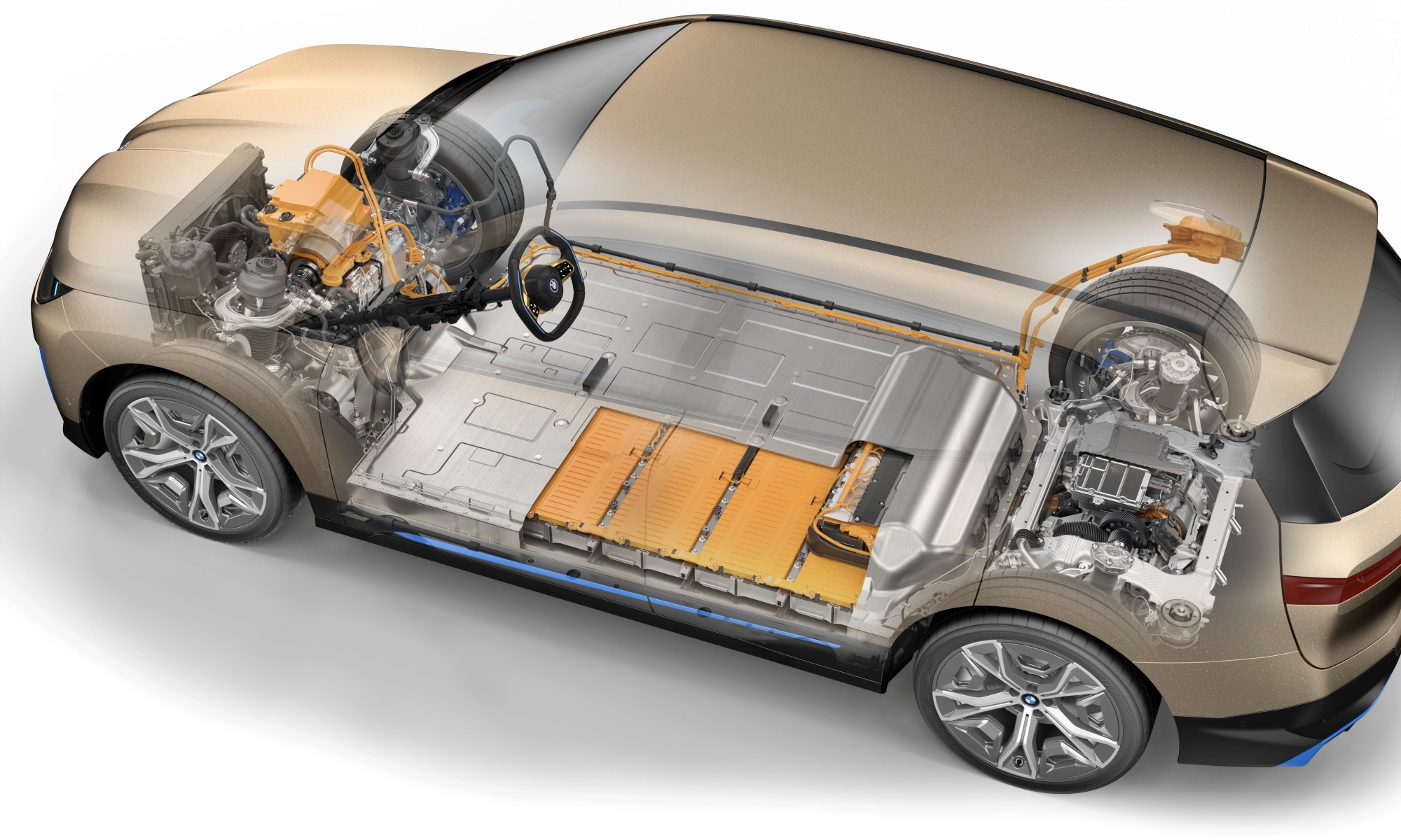 Batería de un BMW iX eléctrico.