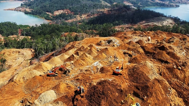 Mina de níquel en el sudeste de Sulawesi, Indonesia. Imagen: Antara (2021).