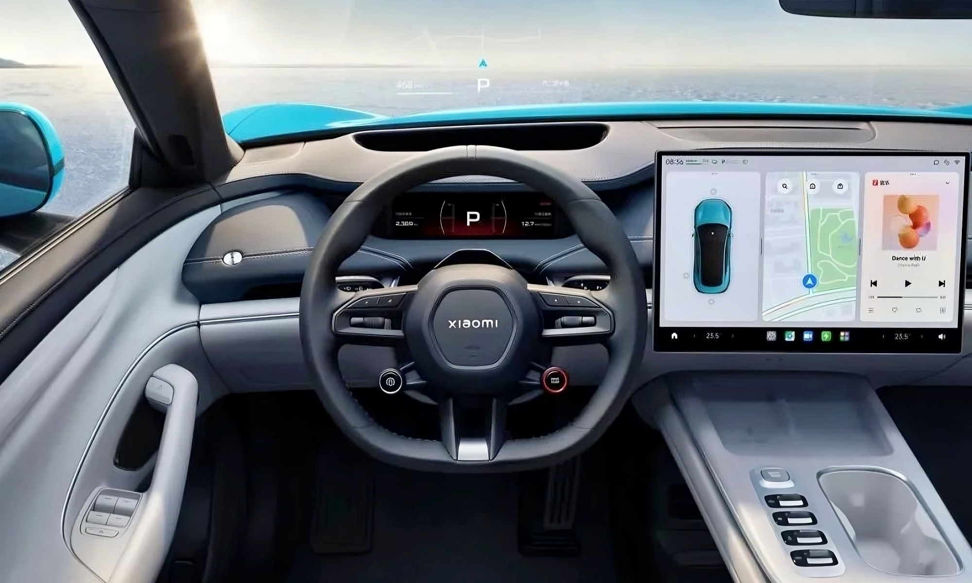 Interior del Xiaomi SU7.