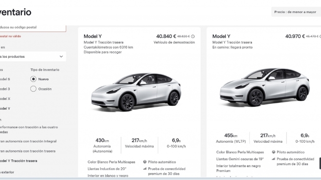 tesla model y traccion trasera stock