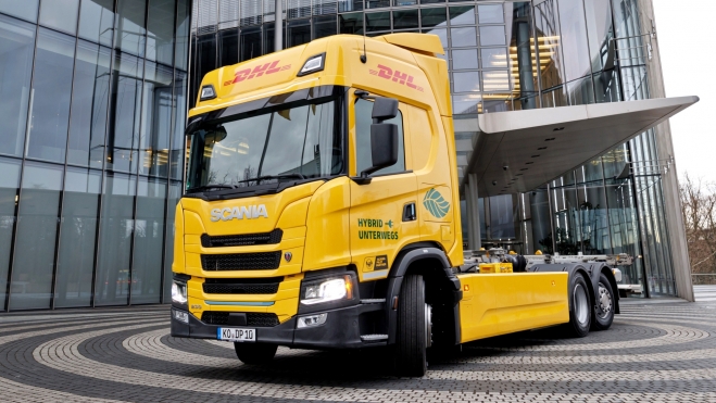 scania hibrido dhl