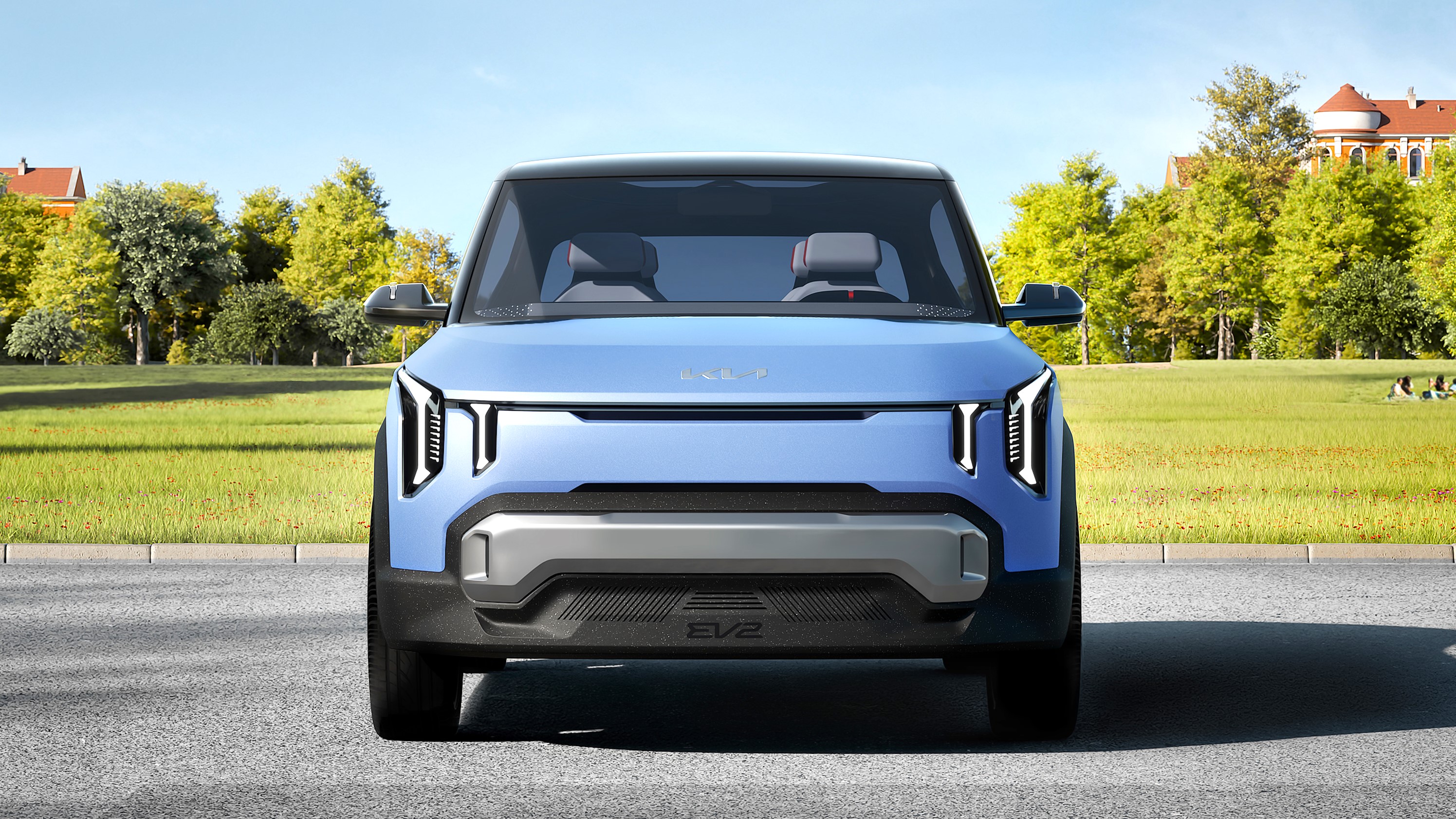 El KIA EV2 Concept anticipa el SUV eléctrico urbano que llegará en 2026 y no puede negar su parentesco con los KIA EV3 o EV9.