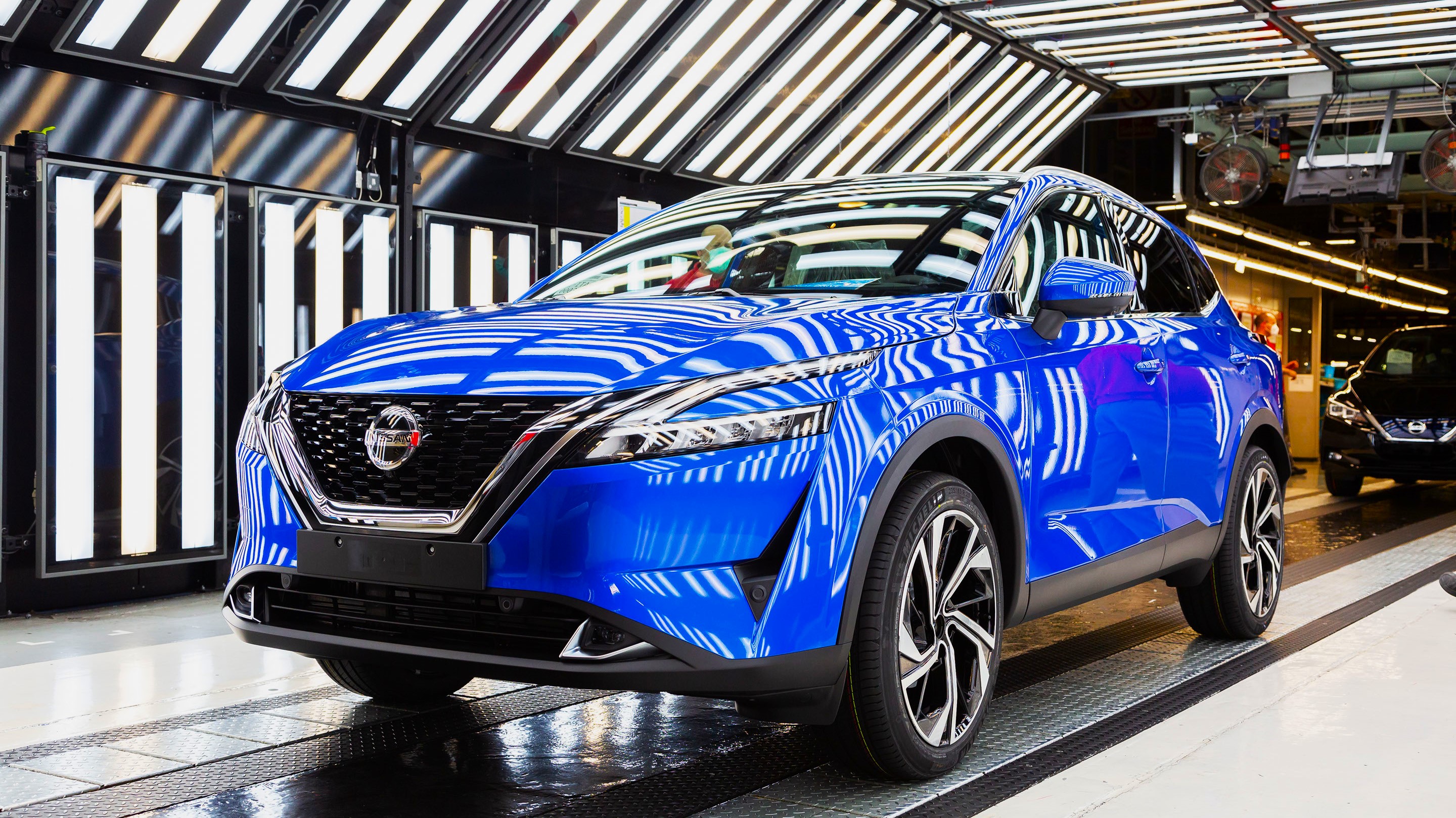 El Nissan Qashqai, incluida su versión híbrida, se ha producido en la fábrica británica de Sunderland desde finales de 2006.